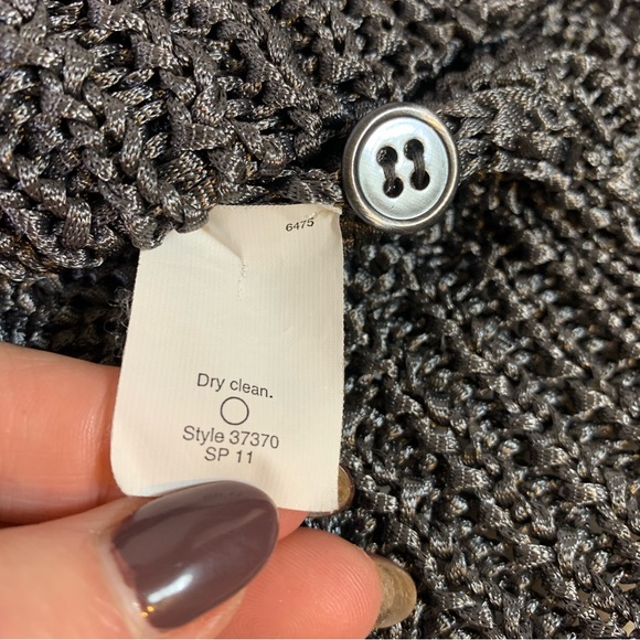 J Crew Silver Metallic Cardigan Sweater Size XS - Picture 7 of 7